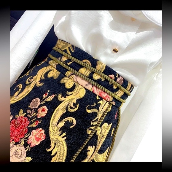 Autumn Style French Retro Jacquard High Waist A- Line Skirt Women'S Culotte - Picture 2 of 7